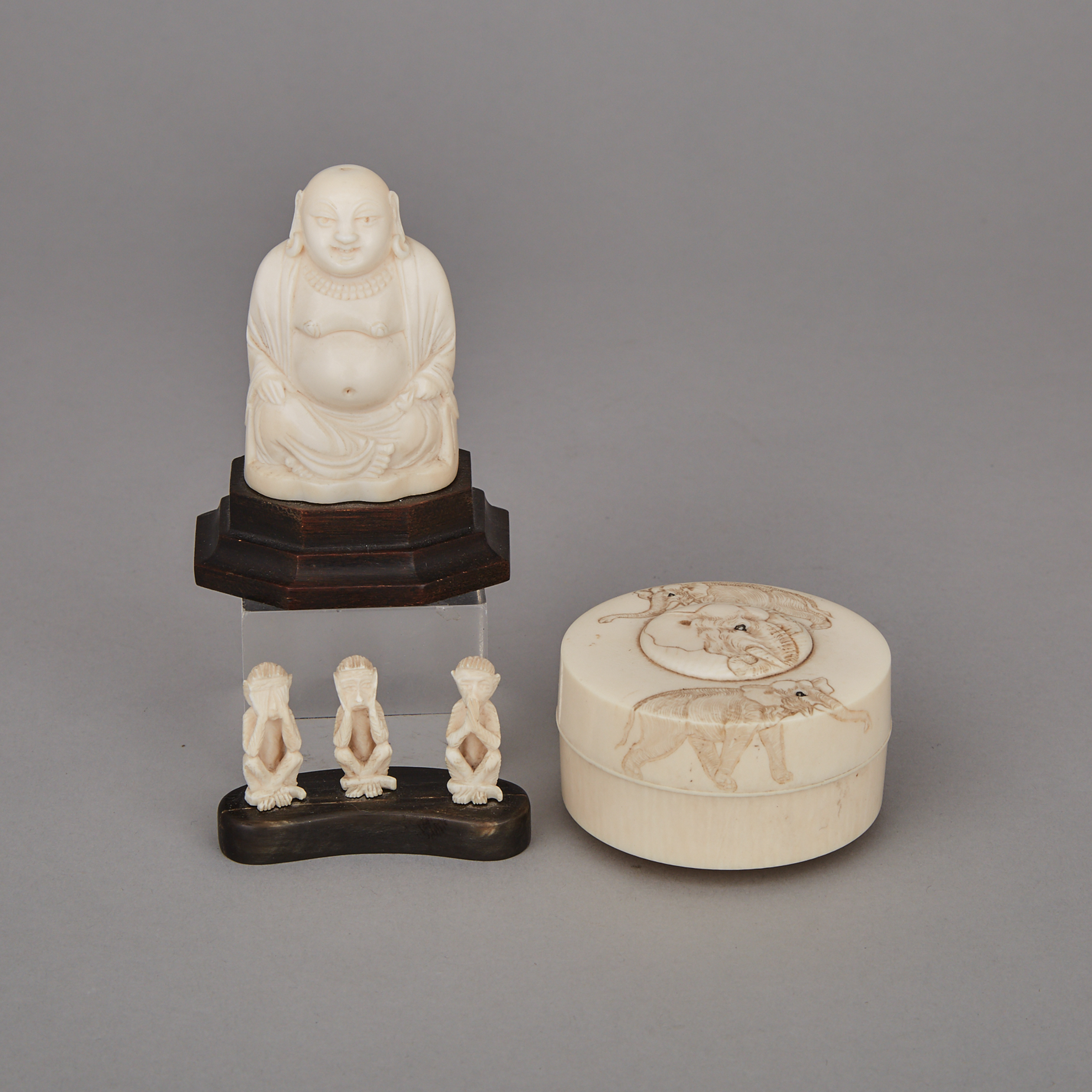 A Group of Three Ivory Carvings
