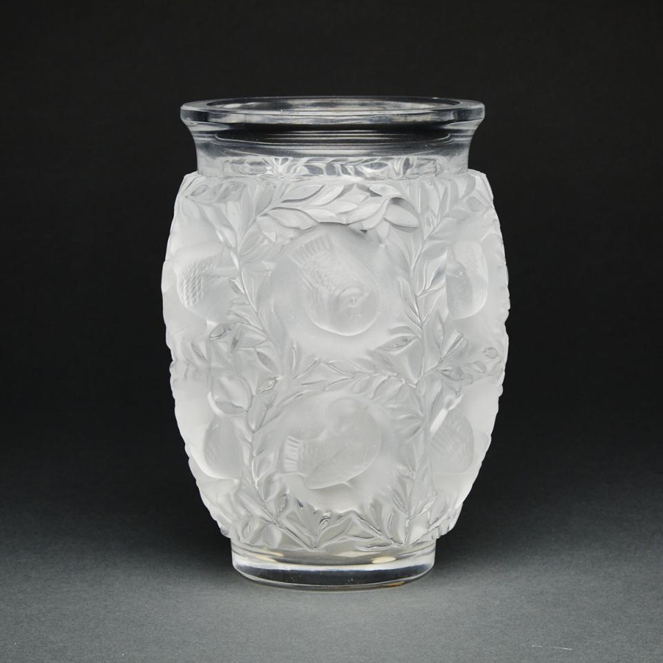 ‘Bagatelle’, Lalique Moulded and Frosted Glass Vase, post-1978