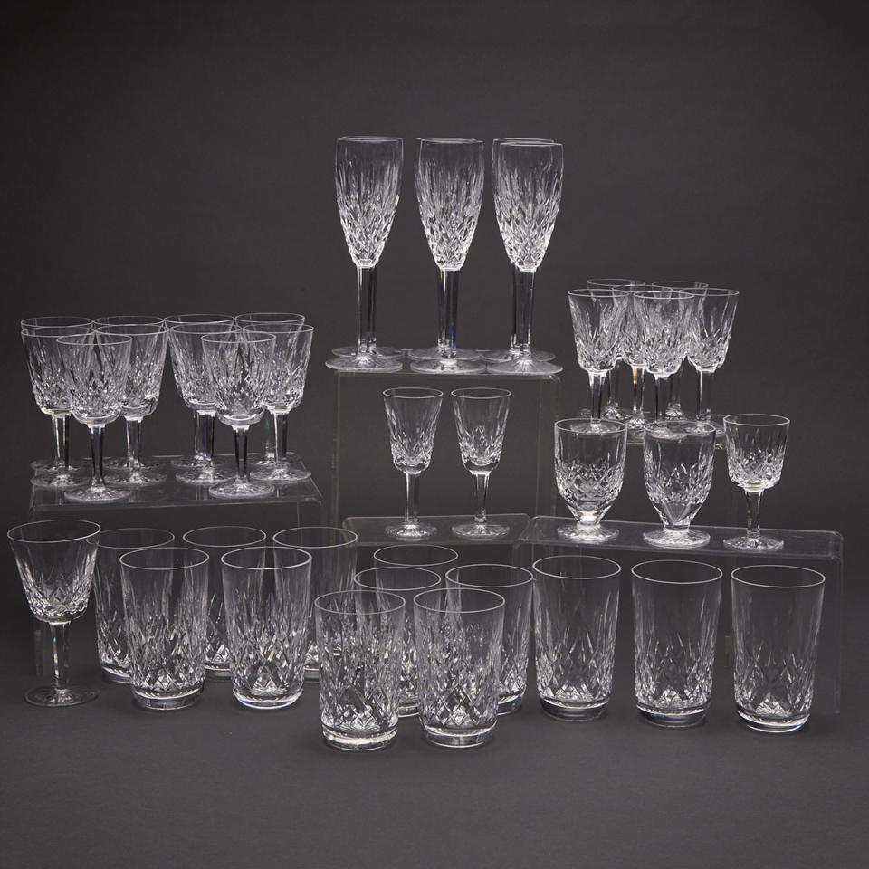 Waterford ‘Lismore’ Cut Glass Stemware, 20th century