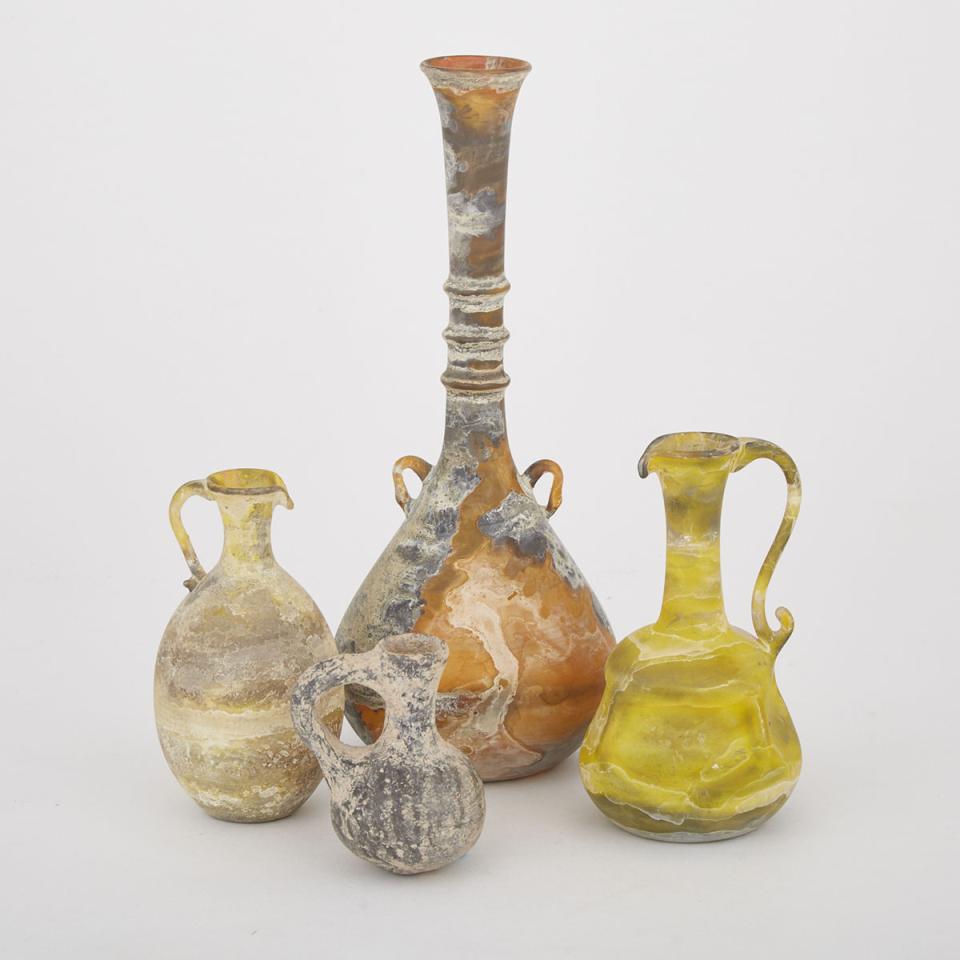 Four Pieces Roman Style Glass