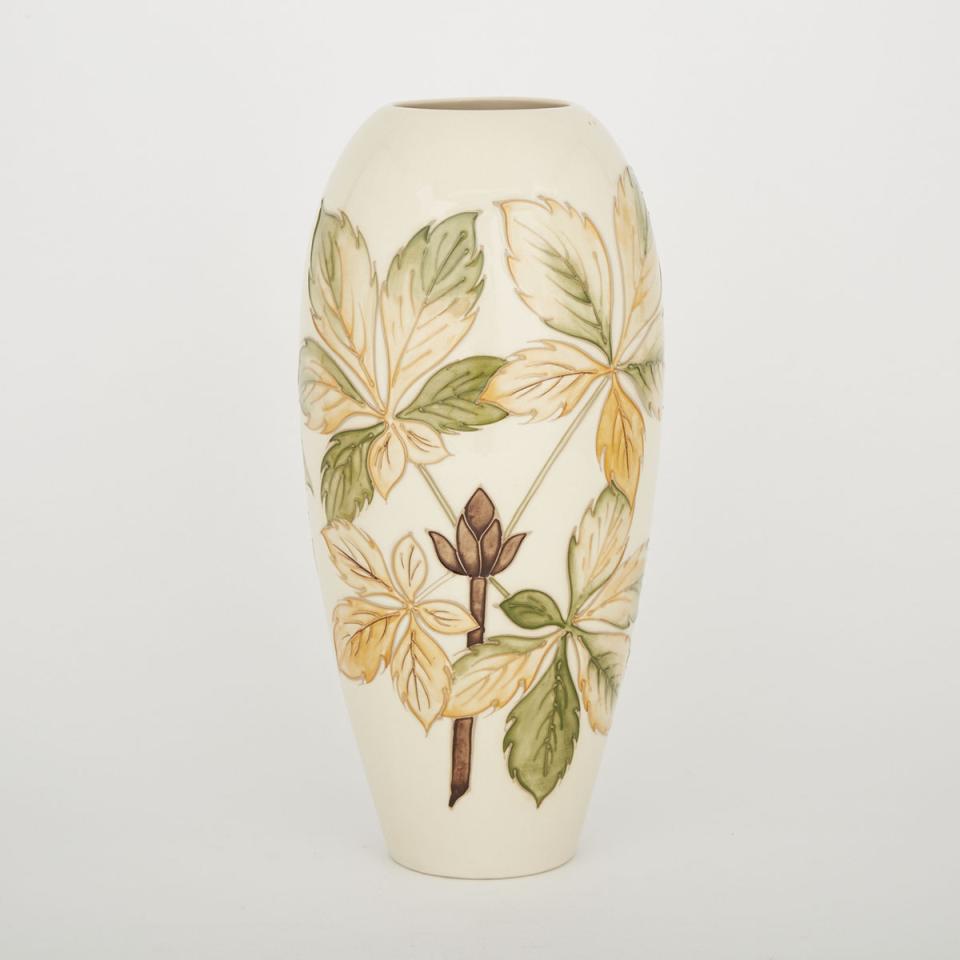 Moorcroft Chestnut Large Vase, dated 1987