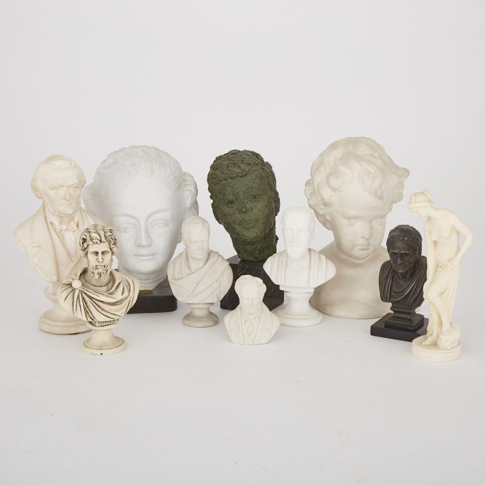 Miscellaneous Collection of Busts and Heads, mostly 20th century