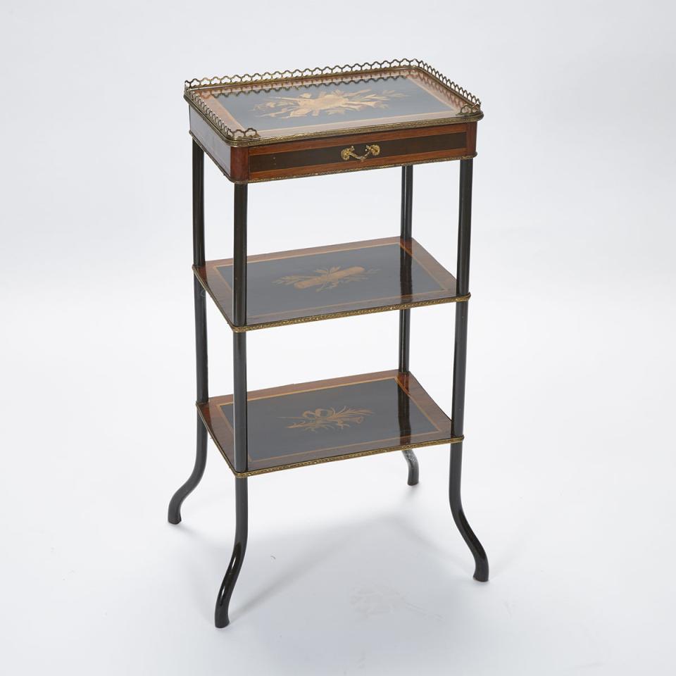 French Belle Époque Ormolu Mounted and Marquetry Inlaid Side Table, early 20th century
