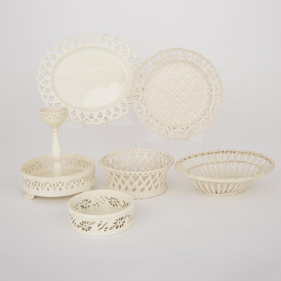 Group of Wedgwood and Other Pierced Creamware, late 18th/19th century