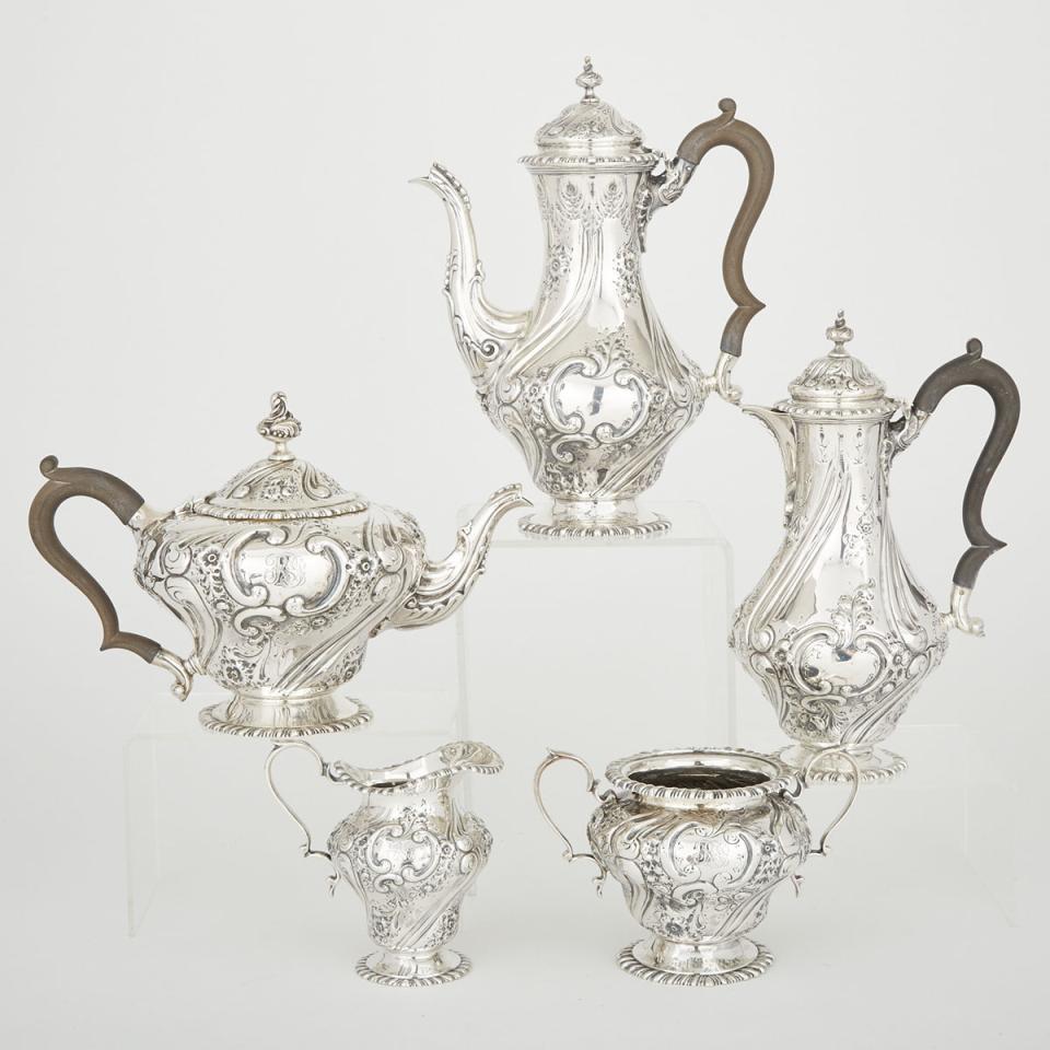 Edwardian Silver Tea and Coffee Service, Charles Clement Pilling, London, 1900-03