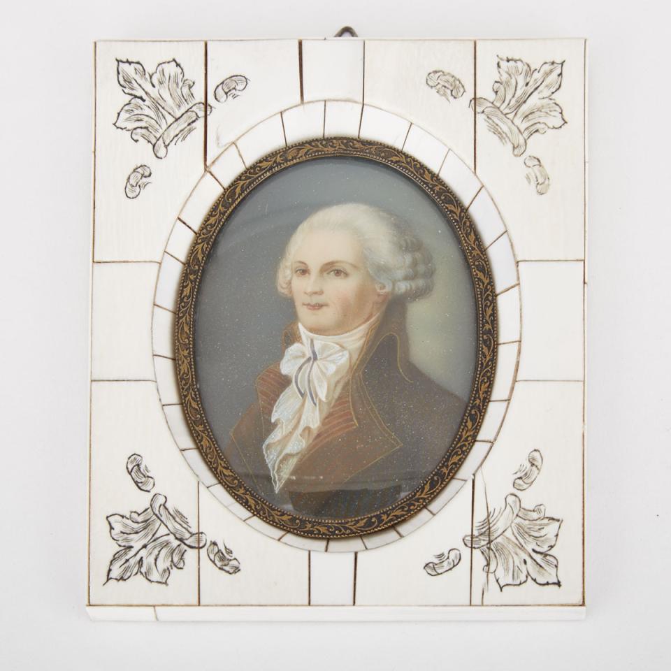 Portrait Miniature of Maximilien Robespierre, late 19th century