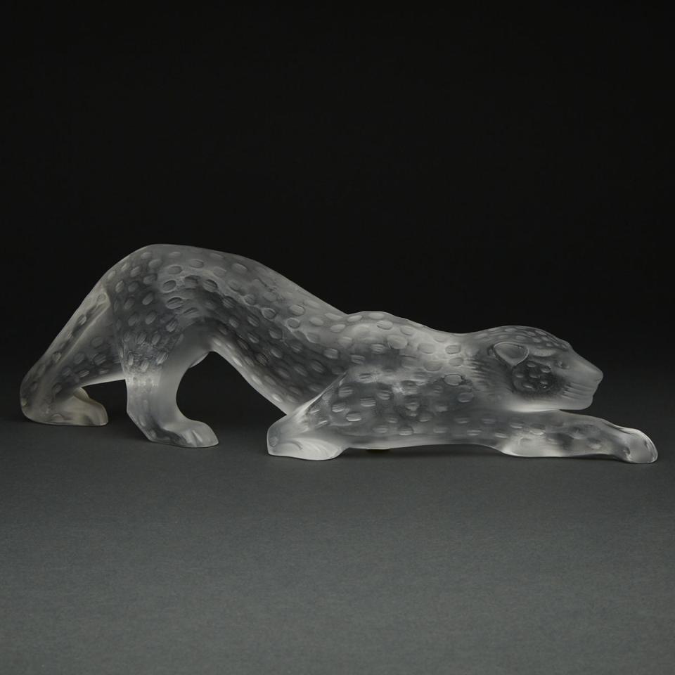 ‘Zeila’, Moulded and Frosted Glass Creeping Leopard, post-1978