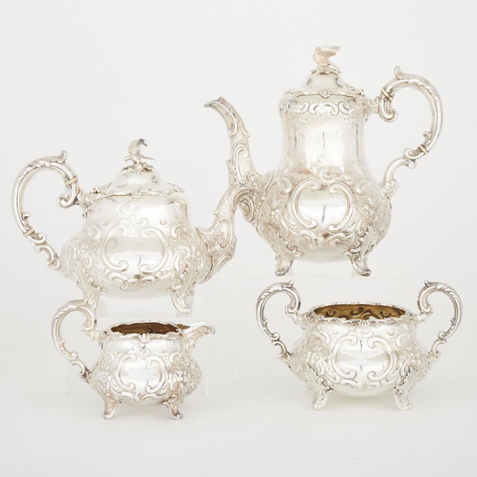 Victorian Silver Tea and Coffee Service, Samuel Smily for Goldsmiths Alliance, London, 1868/69