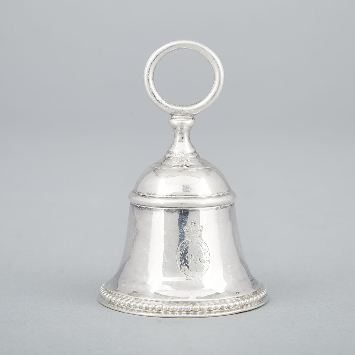Canadian Silver Officers’ Mess Table Bell, Savage & Lyman, Montreal, Que., c.1851-67