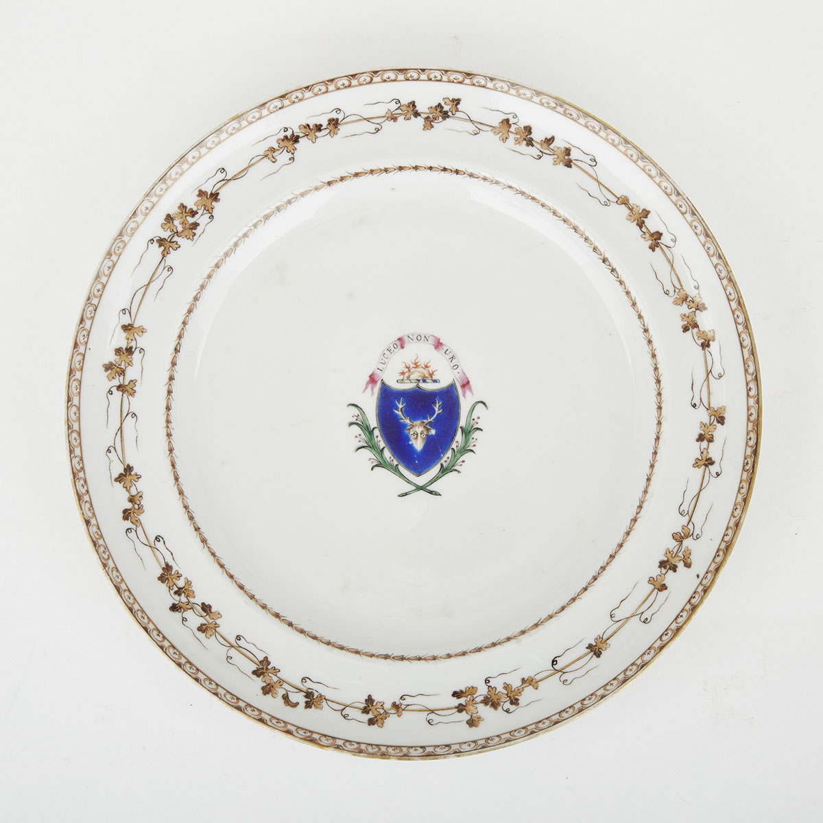 Chinese Export Porcelain Armorial Plate, c.1800