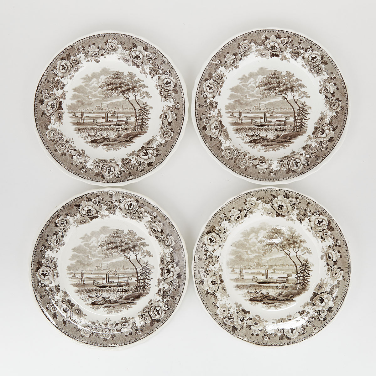 Four Davenport ‘Montreal’ Plates, c.1835
