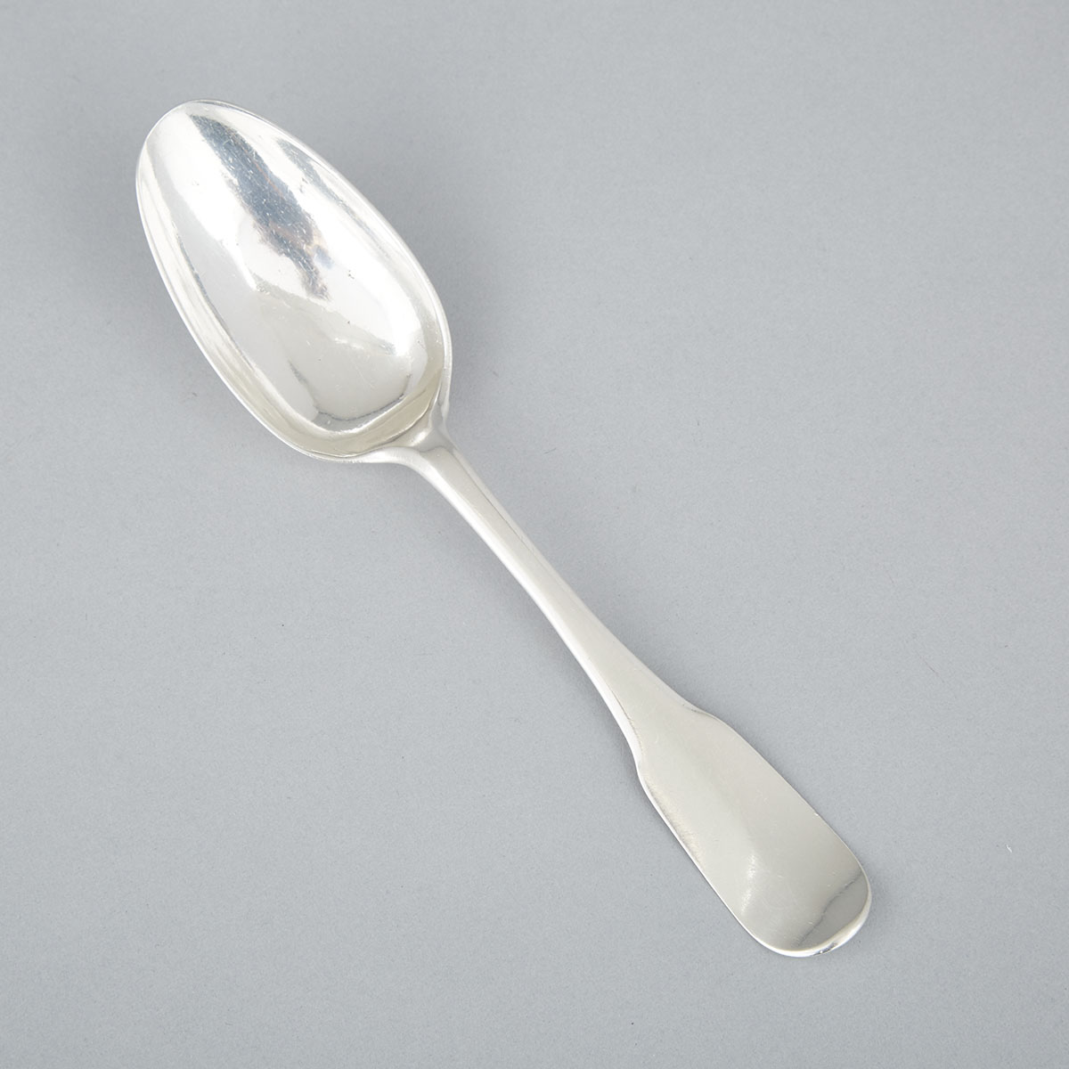 Canadian Silver Table Spoon, Michel Cotton, Quebec City, Que., mid-18th century