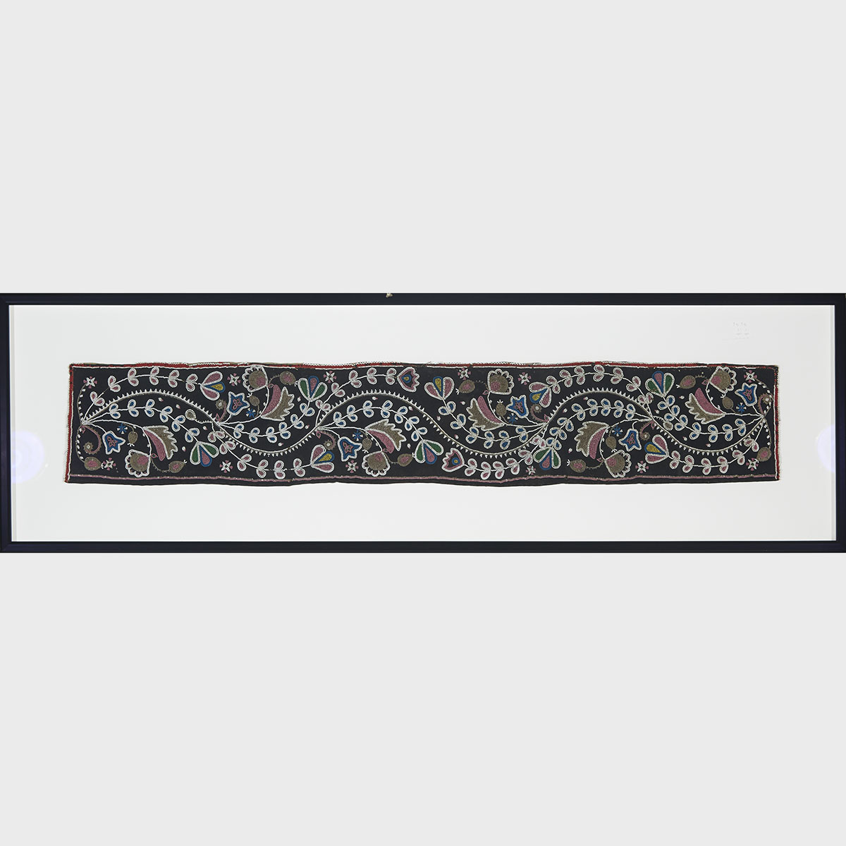 Eastern Woodlands Beaded Cloth Panel, late 19th century