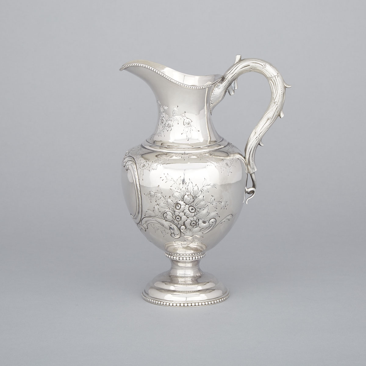 Canadian Silver Ewer, Robert Hendery for Savage & Lyman, Montreal, Que., c.1851-67