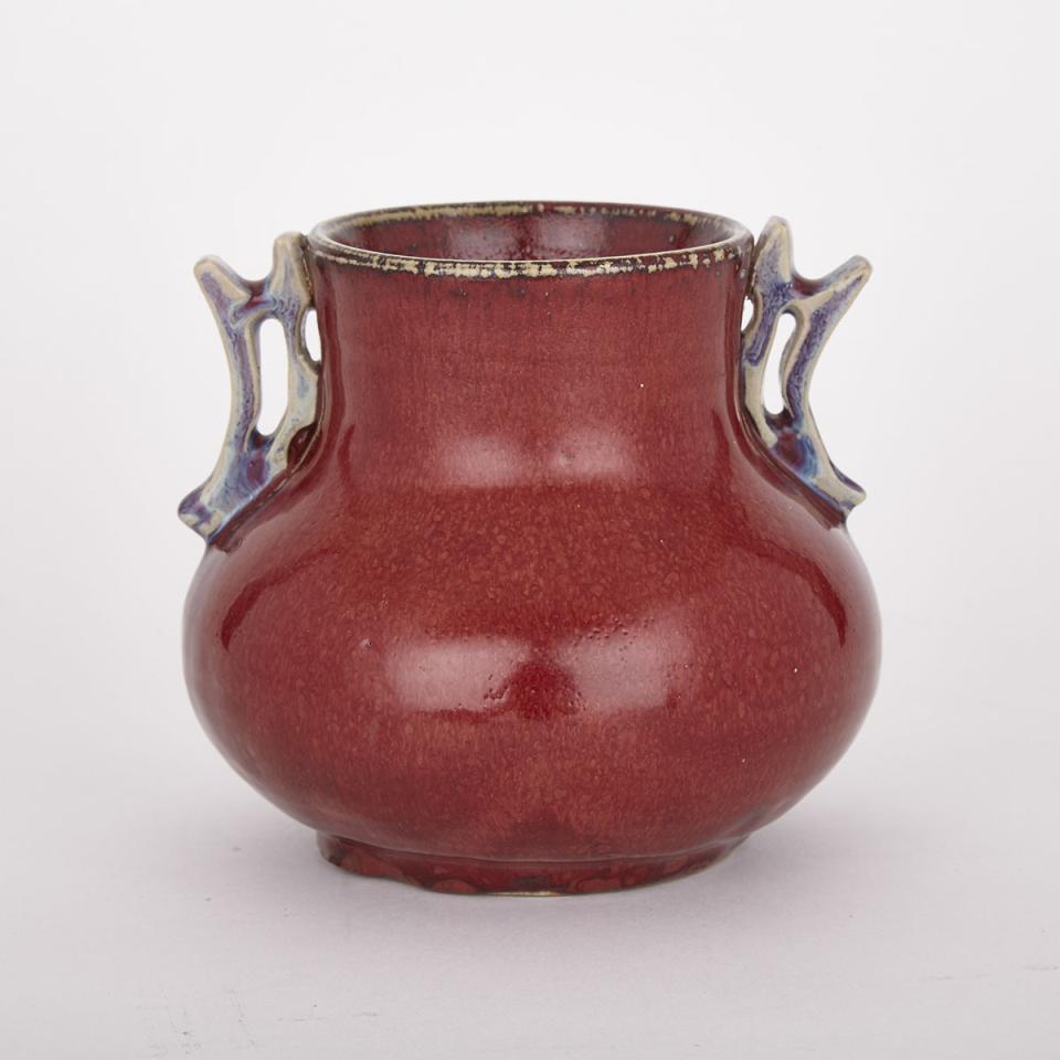 A Red Flambé Vase