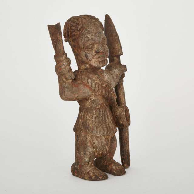 Unidentified Male Warrior Figure, Africa