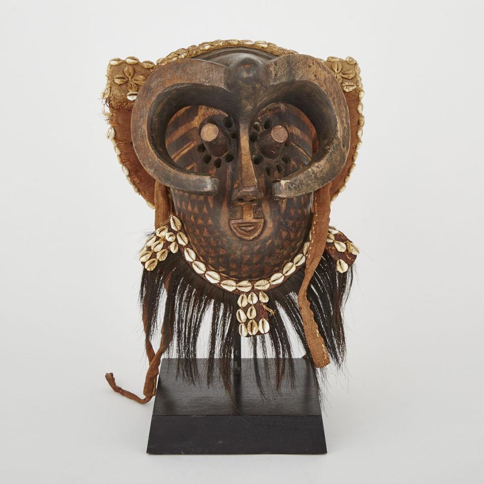 Kuba Pwoom Itok Mask and Headdress, Democratic Republic of Congo, Central Africa
