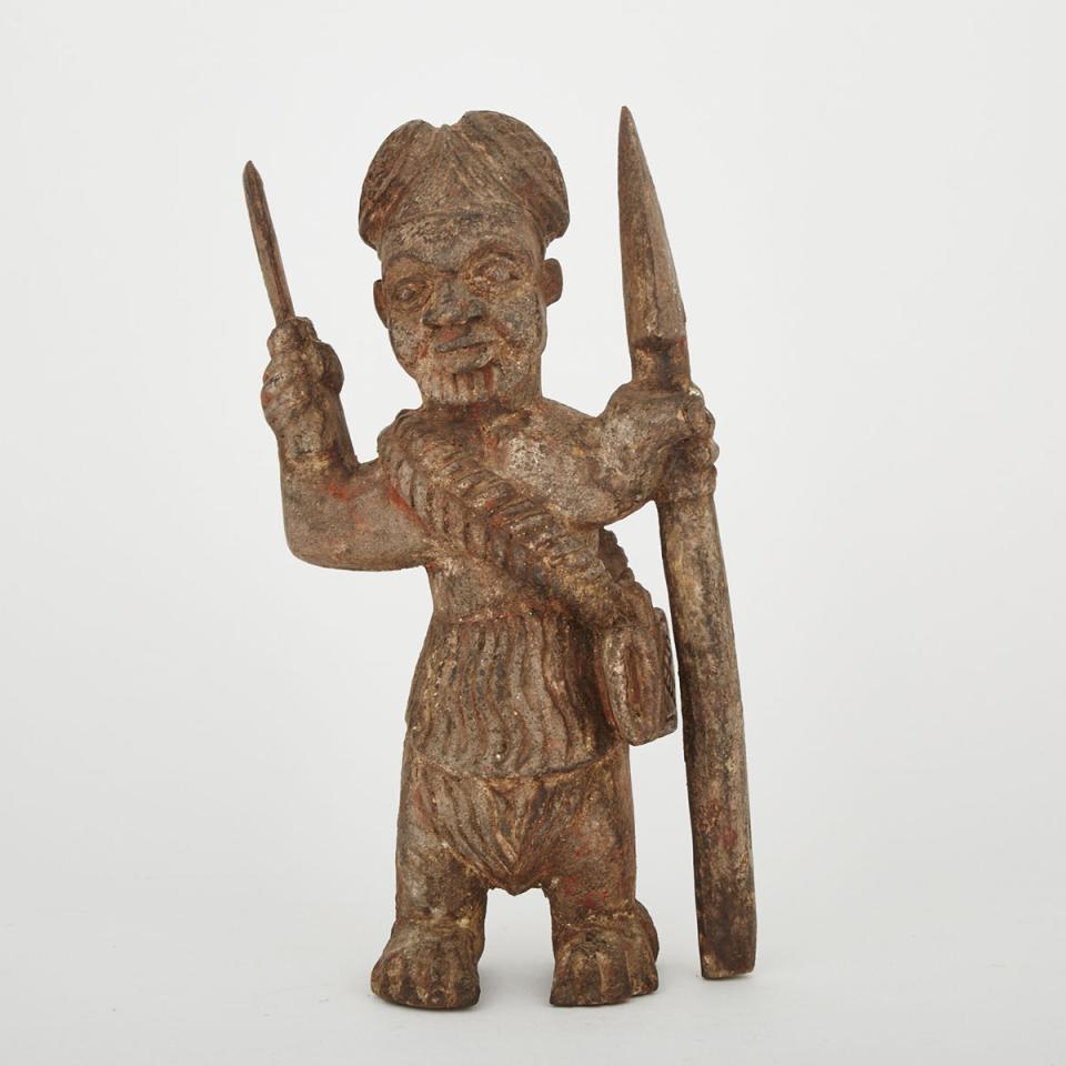 Unidentified Male Warrior Figure, Africa