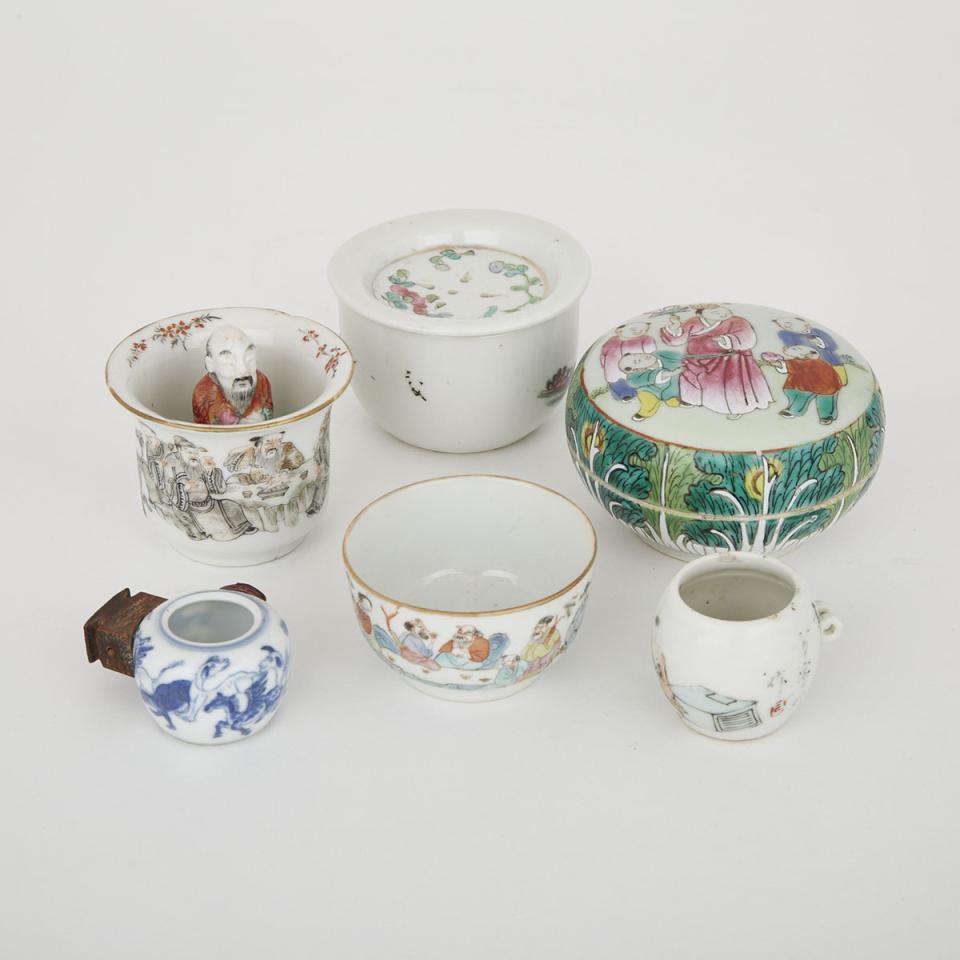 A Group of Six Porcelain Wares  