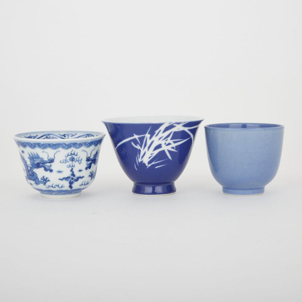 A Group of Three Porcelain Cups 