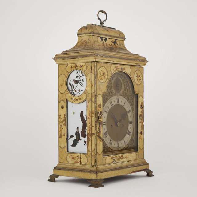 Georgian Style Japanned Bracket Clock, Searle, Clerkenwell, early 20th century