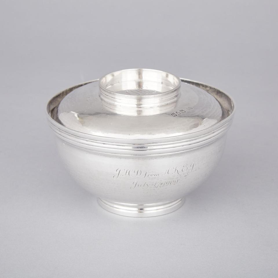 Edwardian Silver Covered Bowl, George Perkins, London, 1909