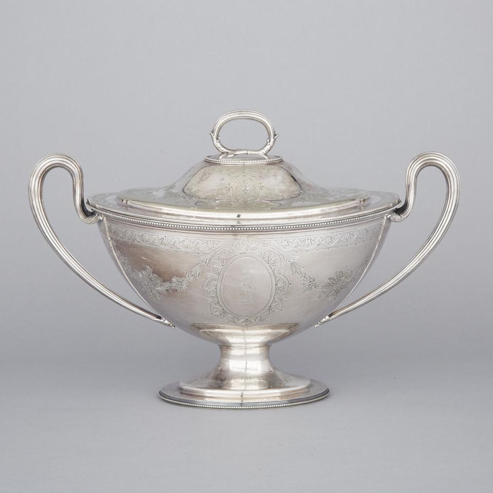 Victorian Silver Plated Covered Soup Tureen, Martin Hall & Co., late 19th century