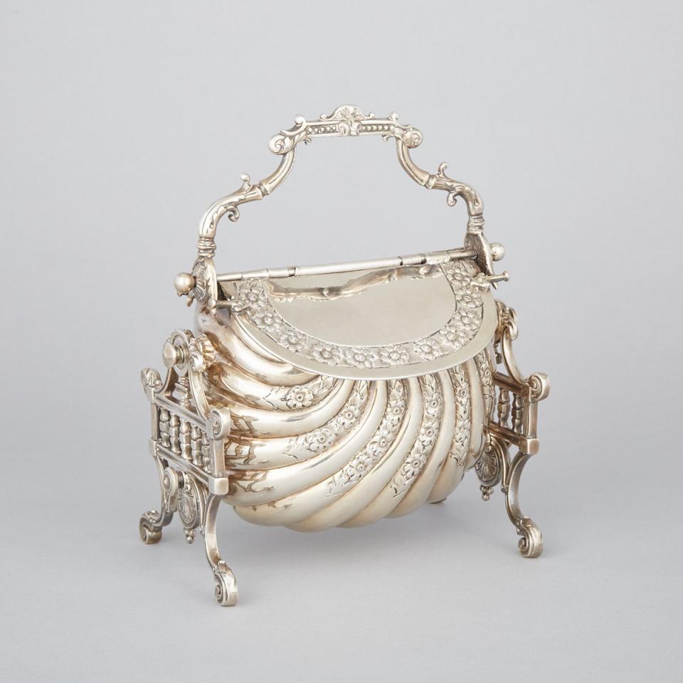 Victorian Silver Plated Biscuit Box, Lee & Wigfull, late 19th century