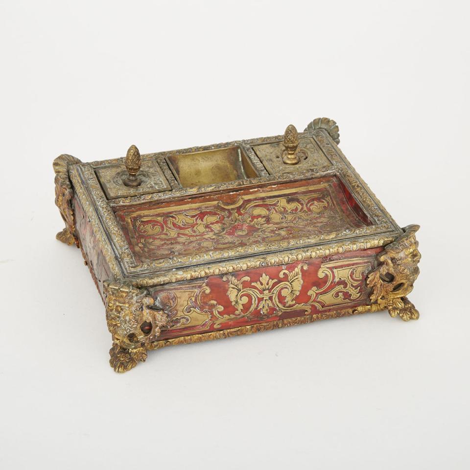 Louis XIV Style Ormolu Mounted Boulle Work Desk Stand, mid 19th century