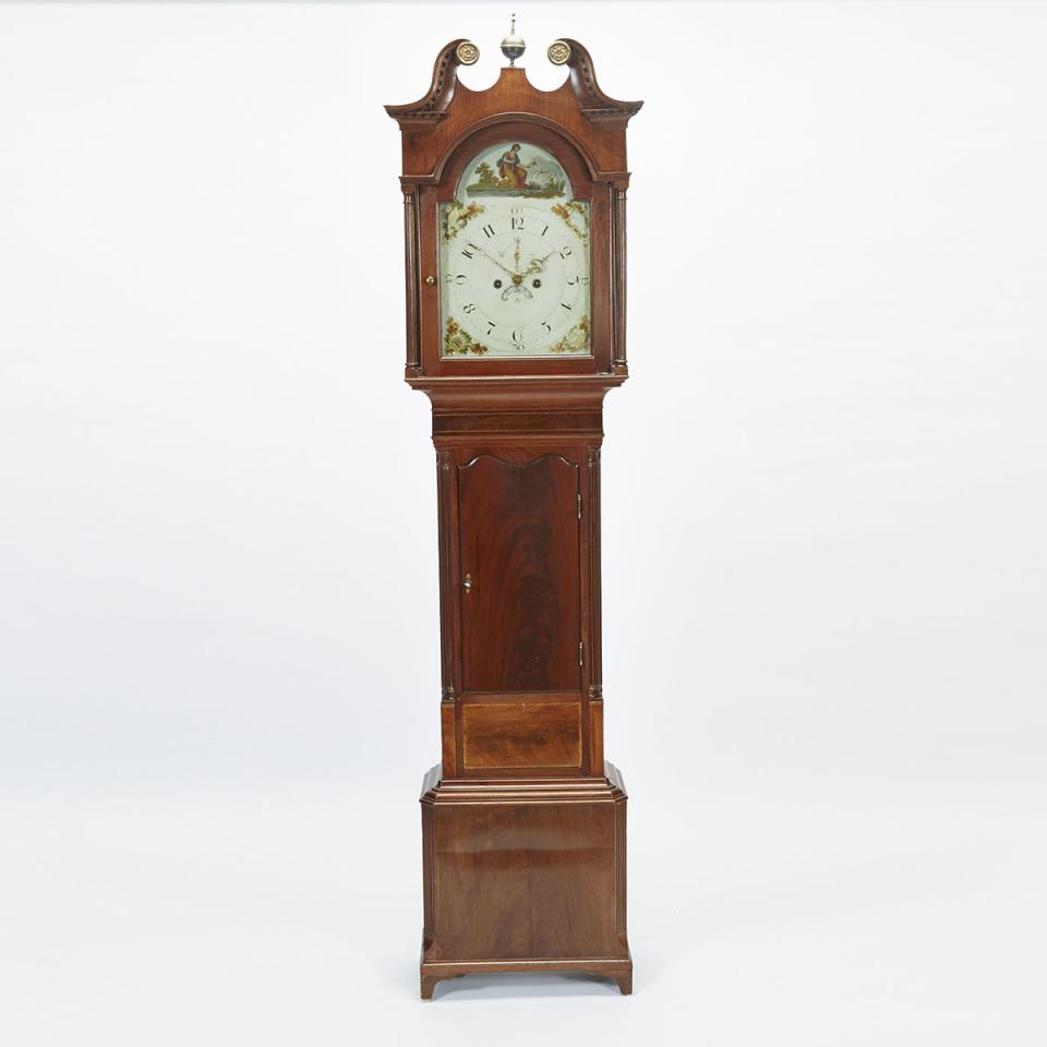 Irish George III Mahogany Tall Case Clock, Dublin, c.1800