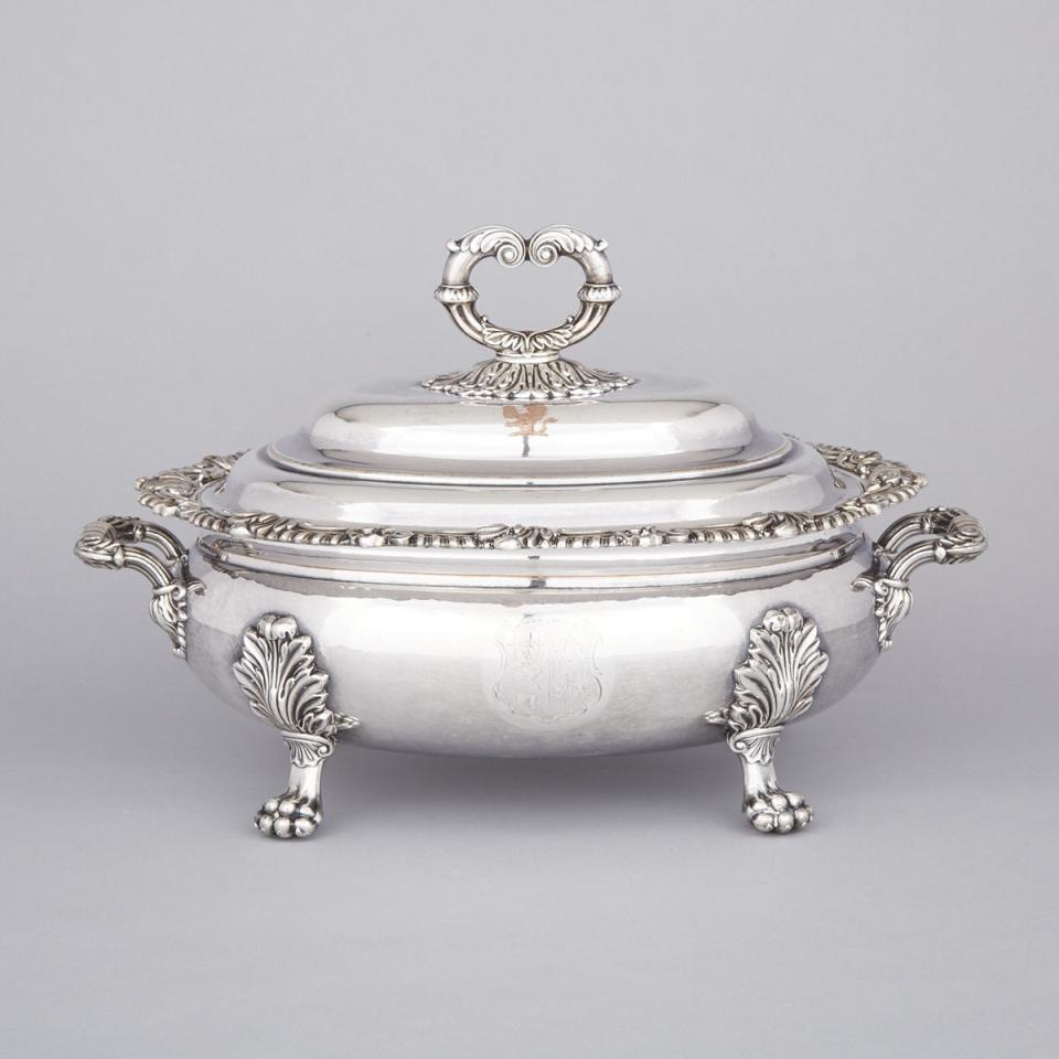 Old Sheffield Plate Oval Covered Soup Tureen, c.1825