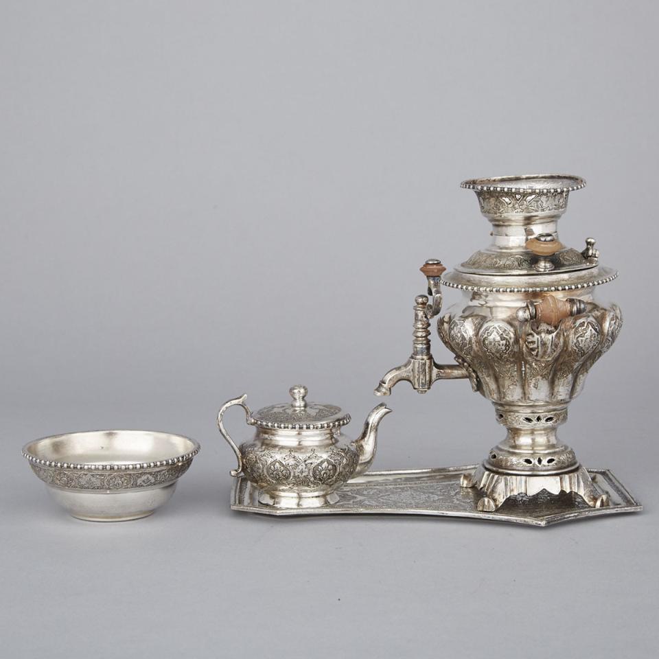 Persian Silver Samovar, early 20th century