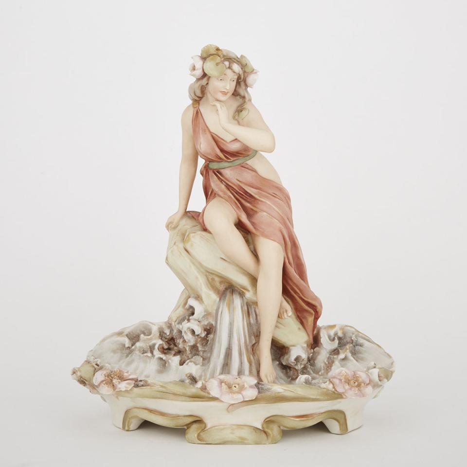 Royal Dux Figural Vide-Poche, c.1900