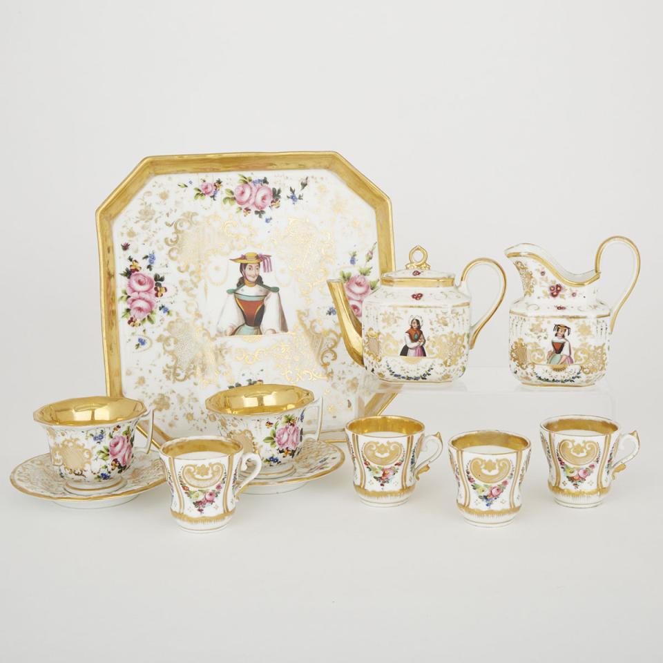 Paris Porcelain Part Service, 19th century