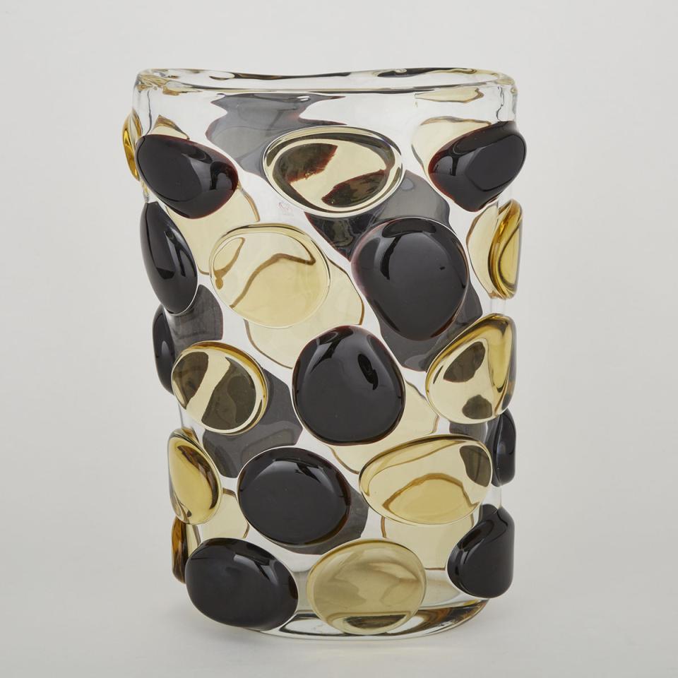 Enrico Cammozzo Murano Glass Large Vase, 1980s