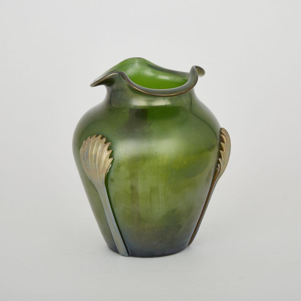 Bohemian Iridescent Glass Vase, c.1900