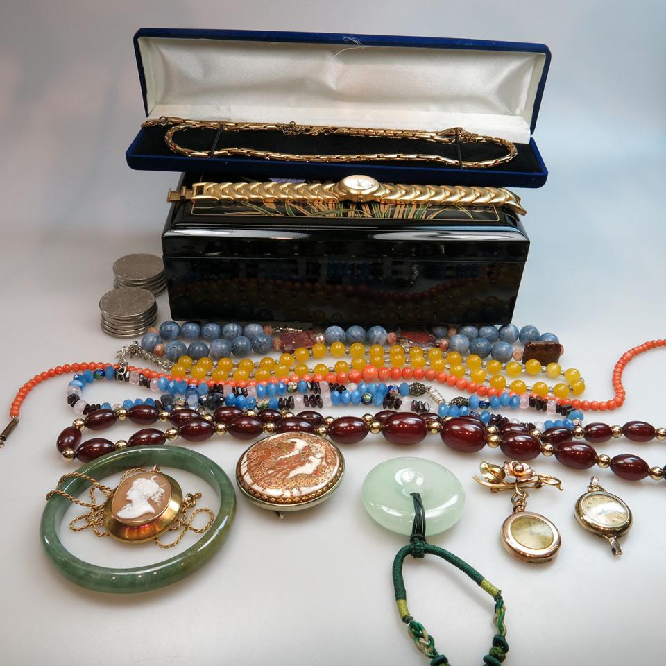 Quantity of Gold filled Jewellery, Watch, and Beaded Necklaces