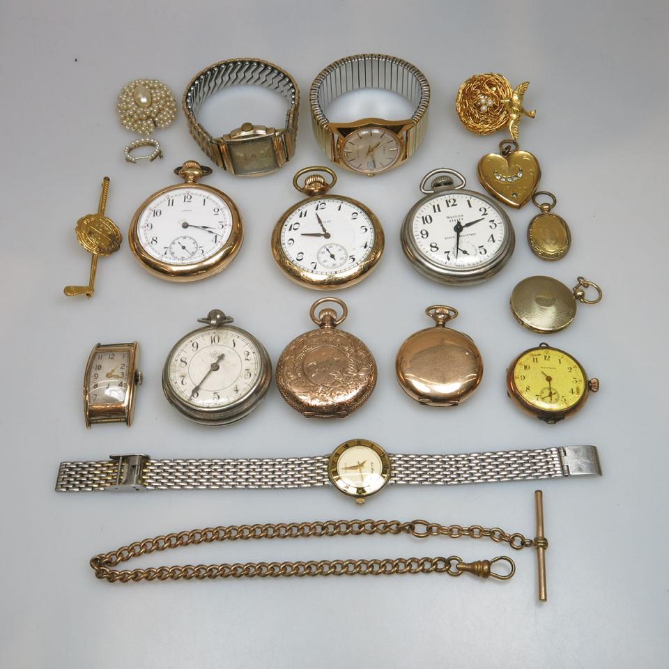 Quantity Of Wristwatches, Pocket Watches & Costume Jewellery