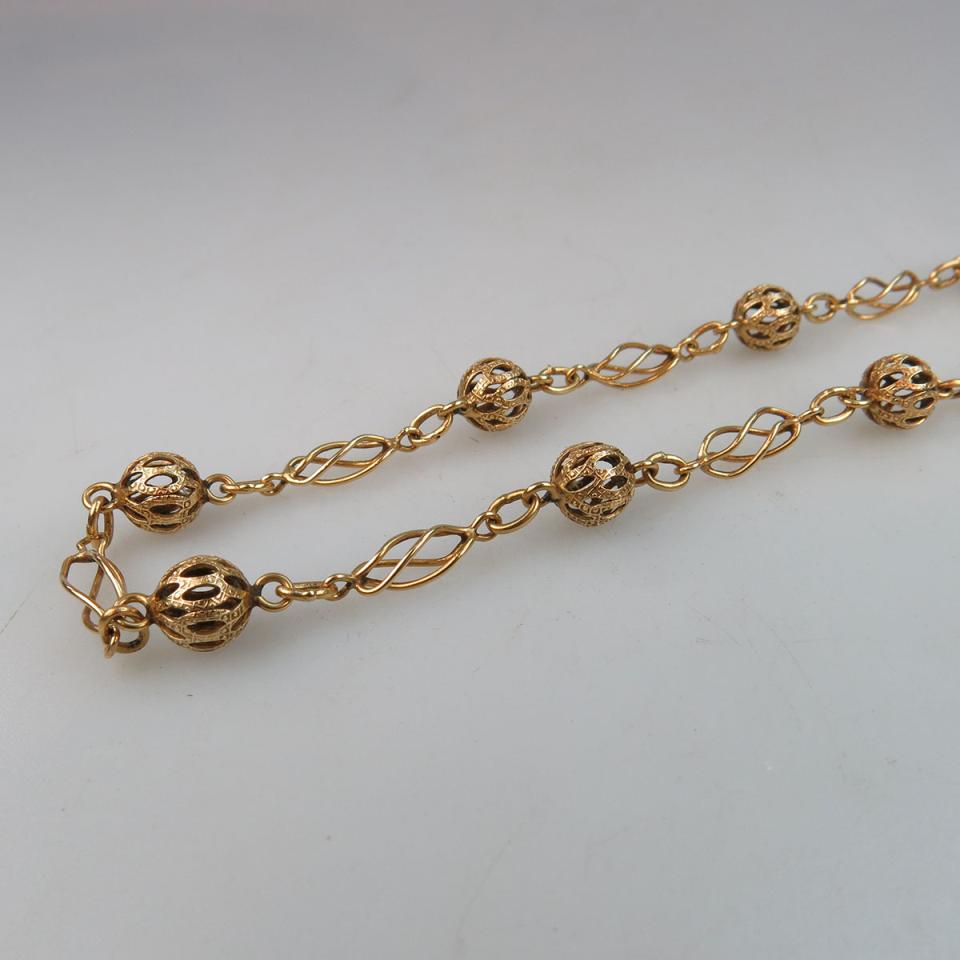 Italian 18k Yellow Gold Fancy Necklace