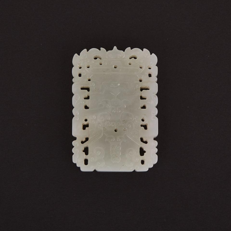 A White Jade Plaque