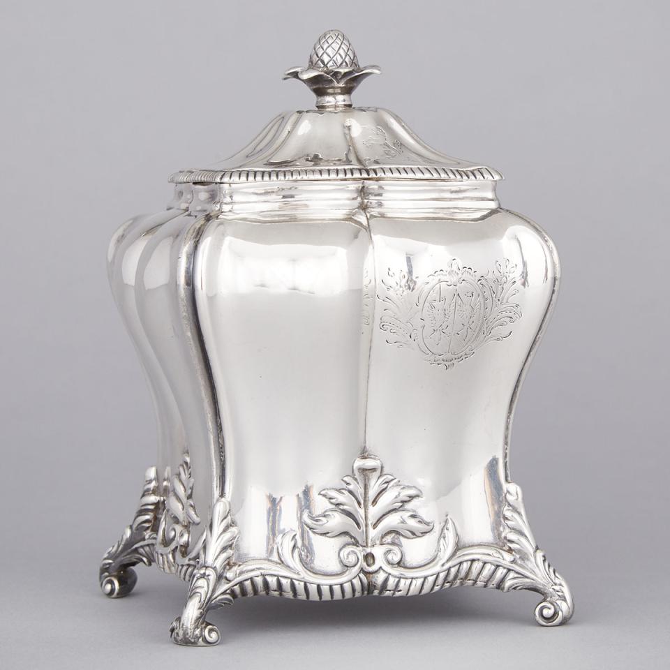 George III Silver Tea Caddy, Elizabeth Godfrey, London, 1765