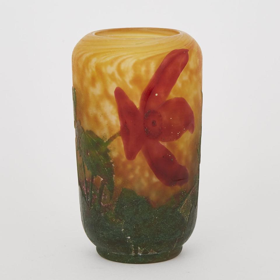 Daum Cameo Glass Vase, c.1900