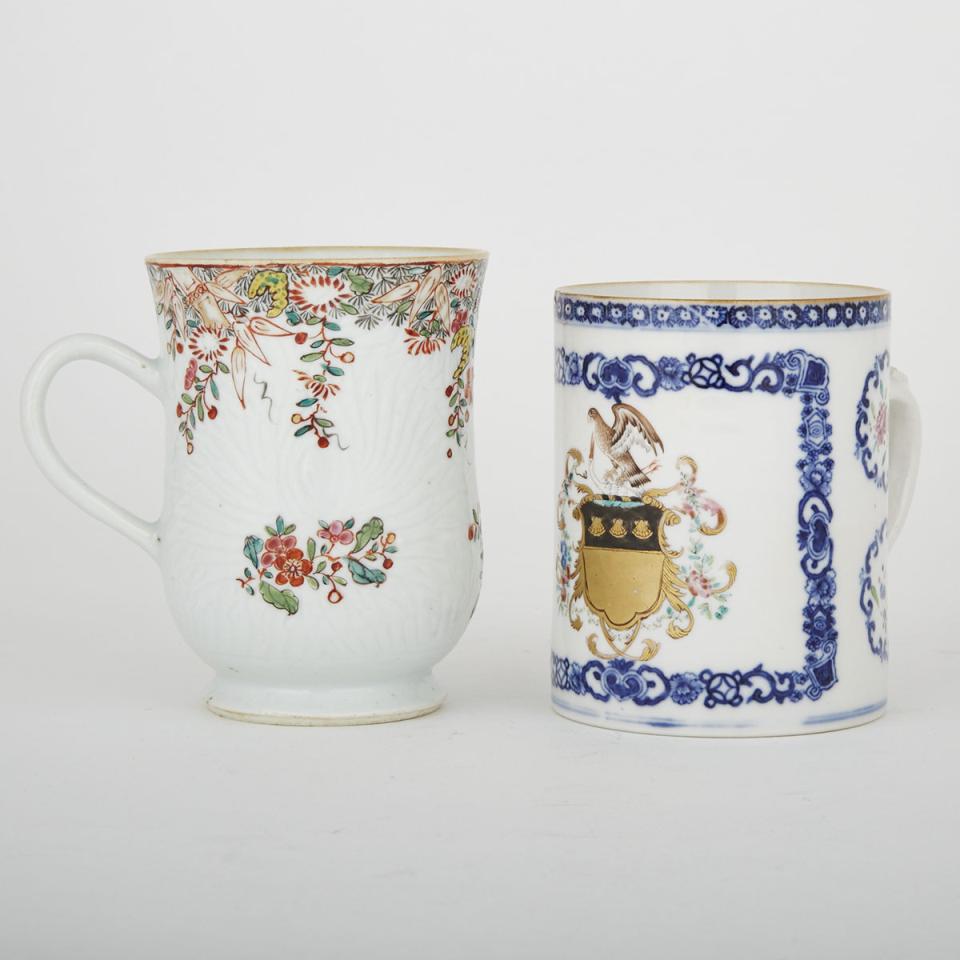 Chinese Export Porcelain Armorial Mug and Another, c.1770