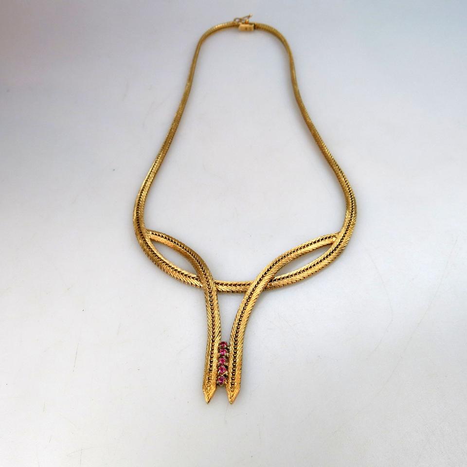 18k Yellow Gold Double Herringbone Necklace