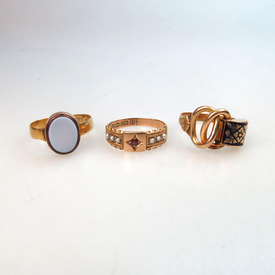 3 Various Gold Rings