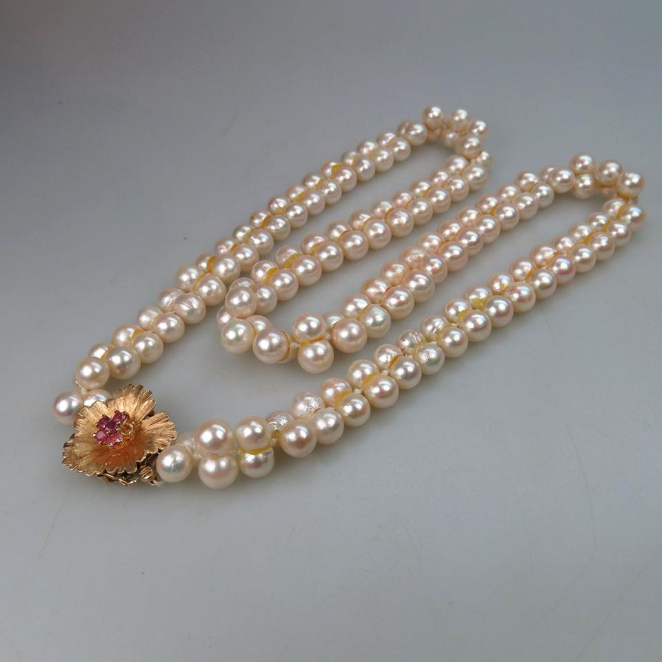 Strand Of Conjoined Cultured Pearls