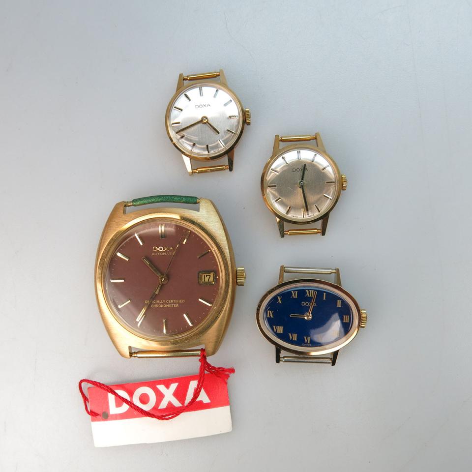 Four Various Doxa Wristwatches