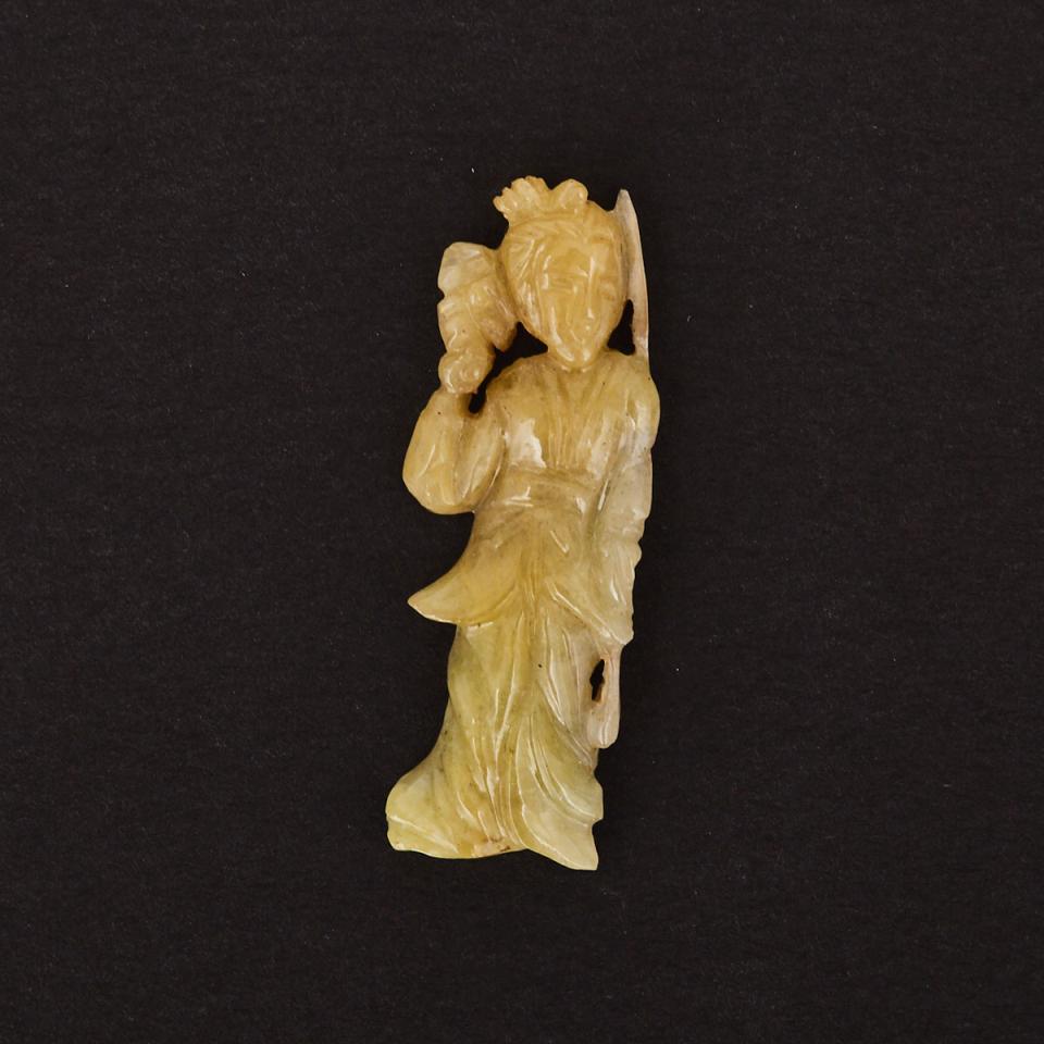 A Small Jade Figural Pendant 