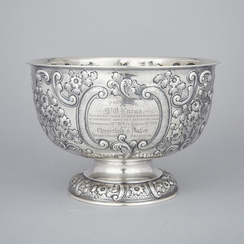 Edwardian Silver Punch Bowl, Charles Stuart Harris, London, 1904