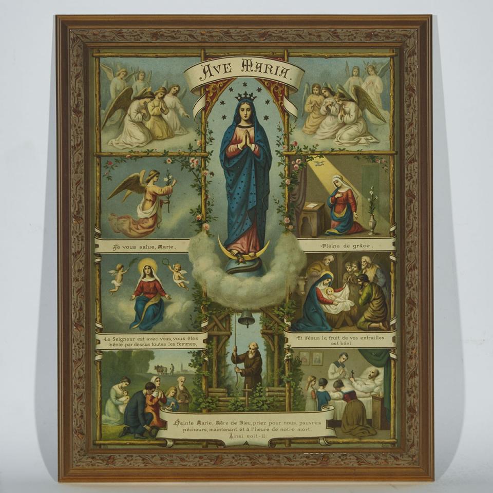 French Ecclesiastical Lithograph, 19th century